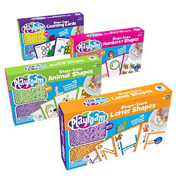 Educational Insights Playfoam Shape & Learn 4-Pack, Learn Letters, Numbers, Counting & Shapes, Game for Boys & Girls, Fidget & Sensory Toy, Ages 3+, Amazon Exclusive