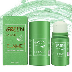 Green Tea Mask 2pack, Poreless Deep Cleanse Green Tea Mask Stick for Blackheads Remover, Oil Control, Improve All Kinds Skin for Women Men
