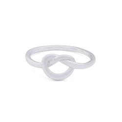 Sterling Silver Love Knot Ring for Women or Teens Girls Simple and Authentic Relationship Ring for Girlfriend Wife or Soulmate Trendy and Unique (6)