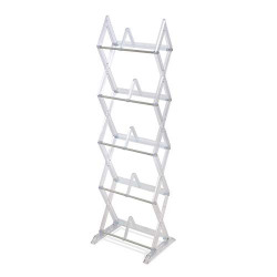 Atlantic Mitsu 5-Tier Portable Media Storage Rack  Holds 130 CD; or 90 DVD; or 105 Blu-ray/Console Game Discs  PN 64836265 in Clear