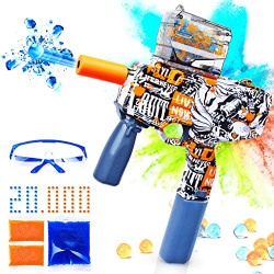 WETONG Gel Splatter Ball Gvn Automatic, Electric Gel Ball Toy Eco-Friendly with 20000 Water Beads, Outdoor Game for Adults and Kids Age 12+, Birthday Christmas Boys Gift (Orange)