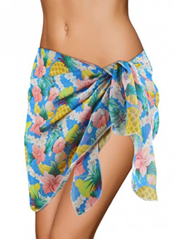 Despans Short HawaiianSarongs Beach Wrap Sheer Bikini Wraps Chiffon Cover Ups Beach Sarong for Women's Swimwear/Swimsuit/Knee Length/Patterns