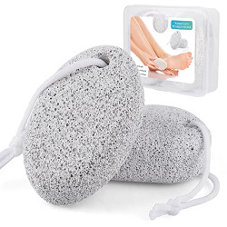 Natural Pumice Stone for Feet 2 PCS, PHOGARY Lava Pedicure Tools Hard Skin Callus Remover for Feet and Hands - Natural Foot File Exfoliation to Remove Dead Skin