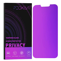 PDDKISS Compatible for iPhone 13/iPhone 13 Pro Privacy Screen Protector 6.1 inch Display, Gradient Colorful Anti Spy Anti Blue Light HD Screen Protector Tempered Glass Easy Installation