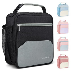 Lunch Bags, DANIA & DEAN Cute Insulated & Reusable Mini Cooler Lunch Tote, Durable Thermal Lunchbox for Women/Men, School Picnic Travel Outdoor