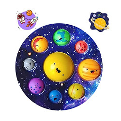 Lamvpker Solar System Dimple for Kids Simple Planet Dimple Oversize Poppet Fidget Toy Space Astronomy Space Toys Educational Toys for Party Favors Christmas Birthday Gift