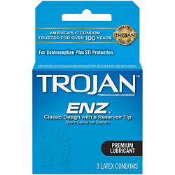 TROJAN Enz Lubricated Latex Condoms, 0.04 lb