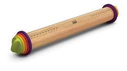 Joseph Joseph Adjustable Rolling Pin with Removable Rings, 13.6 , Multi-Color