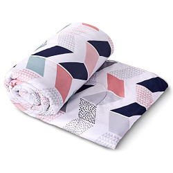 Monbix Bedding Comforter, Soft, All Season, Cozy, Breathable, Machine Washable, Pattern, Printed, Geometric, Full, Queen