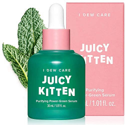 I Dew Care Face Serum - Juicy Kitten | Purifying Power-Green Korean Skincare with Niacinamide, 1.01 Fl Oz