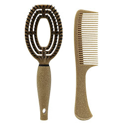 Glammie Coconut-fiber Hair Brush Set