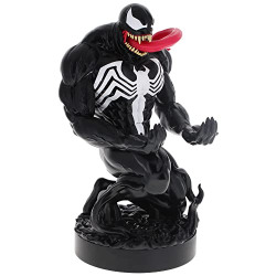 Exquisite Gaming Cable Guy: Phone/Controller Holder - Marvel Venom, Includes a 4 Foot Charging Cable, Heavy Duty PVC Statue and Sturdy Base to Hold Your Stuff without Tipping Over