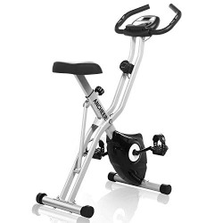 ANCHEER Magnetic Resistance Exercise Bike, Folding Indoor Upright Bike with App Program, Compact Recumbent Total Body Workout Bike with Tablet Stand & Large and Comfortable Seat