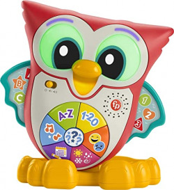 Fisher-Price Linkimals Interactive Learning Toy for Toddlers with Lights Music and Motion, Light-Up & Learn Owl