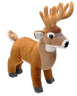 WILD REPUBLIC White Tail Buck Plush, Stuffed Animal, Plush Toy, Gifts for Kids, Cuddlekins 12 Inches