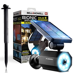 Bionic Spotlight Original LED Solar Outdoor Lights with Motion Sensor by Bell+Howell Super Bright Outdoor Solar Lights Waterproof Landscape Lighting for Yard, Garden Outdoor Lighting As Seen On TV