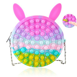 Gigilli Pop Purse for Teen Girls, Small Coin Purse Pop Shoulder Bag Fidgets Toys for Girls, Birthday Halloween Gifts Toys for Girls 8-12 Handbag Sensory Toys Classroom Prizes for Students
