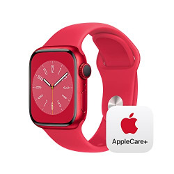 Apple Watch Series 8 GPS 41mm (PRODUCT)RED Aluminium Case with (PRODUCT)RED Sport Band - M/L with AppleCare+ (2 Years)