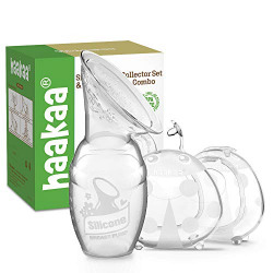 haakaa Manual Breast Pump & Ladybug Breast Milk Collector Combo Breast Shells Breastmilk Collector for Breastfeeding Silicone Breast Milk Catcher Nursing Cups Breast Milk Saver, Reusable, BPA Free