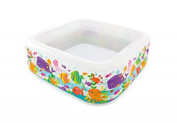 Intex Swim Center Clearview Aquarium Inflatable Pool, 62.5  X 62.5  X 19.5 , for Ages 3+