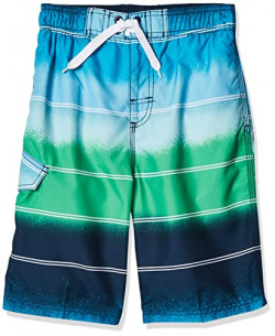 Kanu Surf Boys' Barracuda Quick Dry UPF 50+ Beach Swim Trunk, Apollo Navy, Small (4)