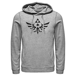 Nintendo Triumphant Triforce-P/O Mens Pullover Hoodie, Athletic Heather, Large