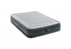 Intex Comfort Plush Mid Rise Dura-Beam Airbed with Internal Electric Pump, Bed Height 13 , Gray, Full (600 lbs), Model Number: 67767ED