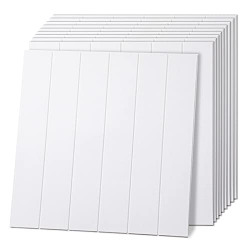 WASAIT 3D Wall Panels Peel and Stick White Stripe 10/20PCS 115 Sq. Ft Large Parallel Lines Wallpaper Self Adhesive Wall Panel for Interior Wall Decor Panels Patio Bedroom Decorative Wall Panel, White