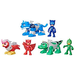 PJ Masks Animal Power Hero Animal Trio Playset, with 3 Toy Cars and Action Figures, Preschool Toys, Superhero Toys for 3 Year Old Boys and Girls and Up