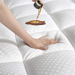 TASTELIFE Full Size Waterproof Mattress Topper, 400TC Extra Thick Cooling Mattress Pad Cover Topper, Plush Down Alternative Fill Pillow Top with 8-21 Inch Deep Pocket