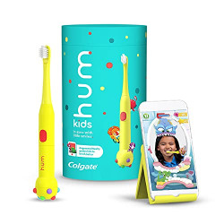 Colgate Hum Kids Battery Powered Smart Toothbrush, Yellow