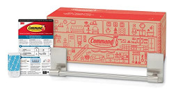 Command-towel Bar with Water Resistant Command Strips, Organize Your Bathroom, Easy to Open Packaging