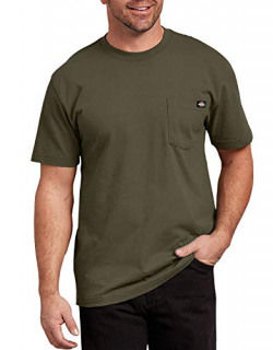 Dickies Men's Heavyweight Crew Neck Short Sleeve Tee, Military Green, X-Large