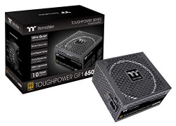 Thermaltake Toughpower GF1 650W 80+ Gold SLI/ CrossFire Ready Ultra Quiet 140mm Hydraulic Bearing Smart Zero Fan Full Modular Power Supply 10 Year Warranty PS-TPD-0650FNFAGU-1