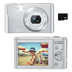 Digital Camera for Kids Boys and Girls - Digital Camera, Full HD 1080P 36.0 Mega Pixels Vlogging Camera with 16X Digital Zoom, LCD Screen for Students, Teens, Kids