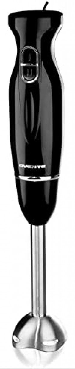 Ovente Immersion Electric Hand Blender with Stainless Steel Blades & Easy Grip Handle, 300 Watt Powered Stick Mixer with 2 Mix Blending Speed for Smoothies, Puree Baby Food and Soup