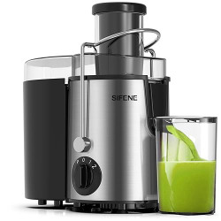 SiFENE Juicer Machine, Quick Juicer Extractor Maker, 3  Big Mouth for Whole Veggies & Fruits, Easy to Clean, BPA Free, Durable Stainless Steel Kitchen Juicer