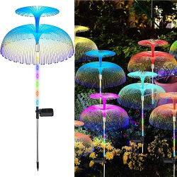 KNHUOS Jellyfish Solar Garden Lights, 6 Pack Waterproof 