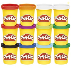 Play-Doh Jewel Colors Bulk 12-Pack of 4-Ounce Cans, Holiday Stocking Stuffers, Prizes & Party Favors, Kids Arts & Crafts, Preschool Toys, Ages 2+ (Amazon Exclusive)