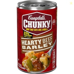 Campbell's Chunky Soup, Hearty Beef and Barley Soup, 18.8 Oz Can