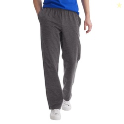 Hanes Essentials Sweatpants, Mens Cotton Jersey Pants with Pockets, 33, Charcoal Heather, Medium