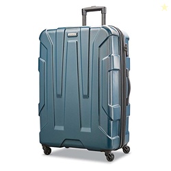 Samsonite Centric Hardside Expandable Luggage with Spinner Wheels, Teal, Checked-Large 28-Inch