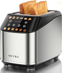 Secura No Lever Smart Toaster 2 Slice Touchscreen 