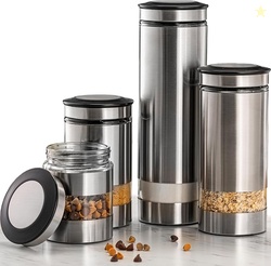 Le'raze Quality Stainless Steel Canister Set of 4
