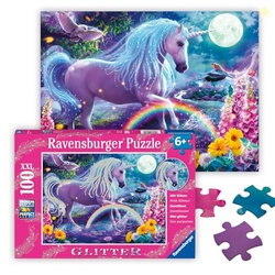 Ravensburger - Glitter Unicorn - 100 Piece Jigsaw Puzzle - Exciting, Colorful Scene of a Glittery, Magical Unicorn - Birds & More - Premium Quality - Ideal Gift - Screen-Free Fun - Children Age 6+