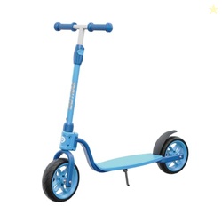 GOTRAX KS8 KICK SCOOTER FOR KIDS 5+, LARGE 8" WHEELS AND HEIGHT ADJUSTABLE HANDLEBAR, STURDY WIDE DECK & REAR BRAKE, DETACHABLE FOR EASY STORAGE, 2 WHEELS KIDS SCOOTER, GIFT FOR BOYS & GIRL, BLUE