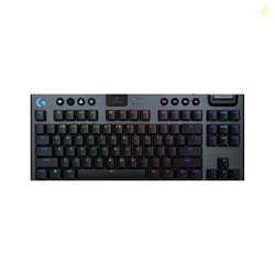 Logitech G915 X Lightspeed TKL Wireless Mechanical Gaming Keyboard, Double-Shot PBT Keycaps, Fully Programmable Keys, RGB Backlit Mac/PC Gaming Keyboards, Aluminum Finish, GL Clicky Switches, Black