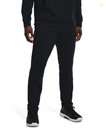 UNDER ARMOUR MENS ARMOURFLEECE STRAIGHT LEG PANT, (001) BLACK / / BLACK, MEDIUM TALL