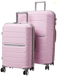 SAMSONITE FREEFORM 2-PIECE LUGGAGE SET - CARRY-ON & LARGE CHECKED LUGGAGE WITH DUAL SPINNER WHEELS - DURABLE POLYPROPYLENE HARDSHELL - TSA LOCK, AIRLINE-APPROVED - EXPANDABLE HARD SHELL - PINK ROSE