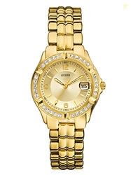 GUESS Gold-Tone Bracelet Watch with Date Feature. Color: Gold-Tone (Model: U85110L1)